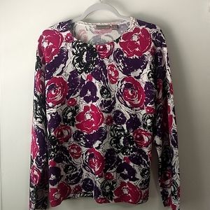 Kim Rogers Floral Print Sweater